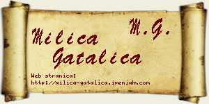 Milica Gatalica vizit kartica